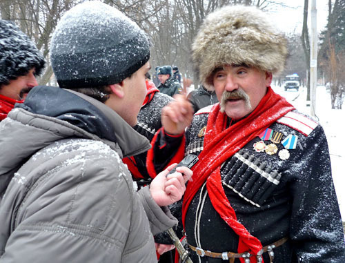 Митинг с требованием признания казаков народом состоялся в Ростове-на-Дону. 26 января 2013 г. Фото Олеси Диановой для "Кавказского узла"