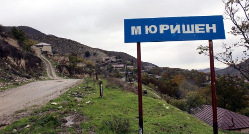 Въезд в село Мюришен. Фото Алвард Григорян для "Кавказского узла"